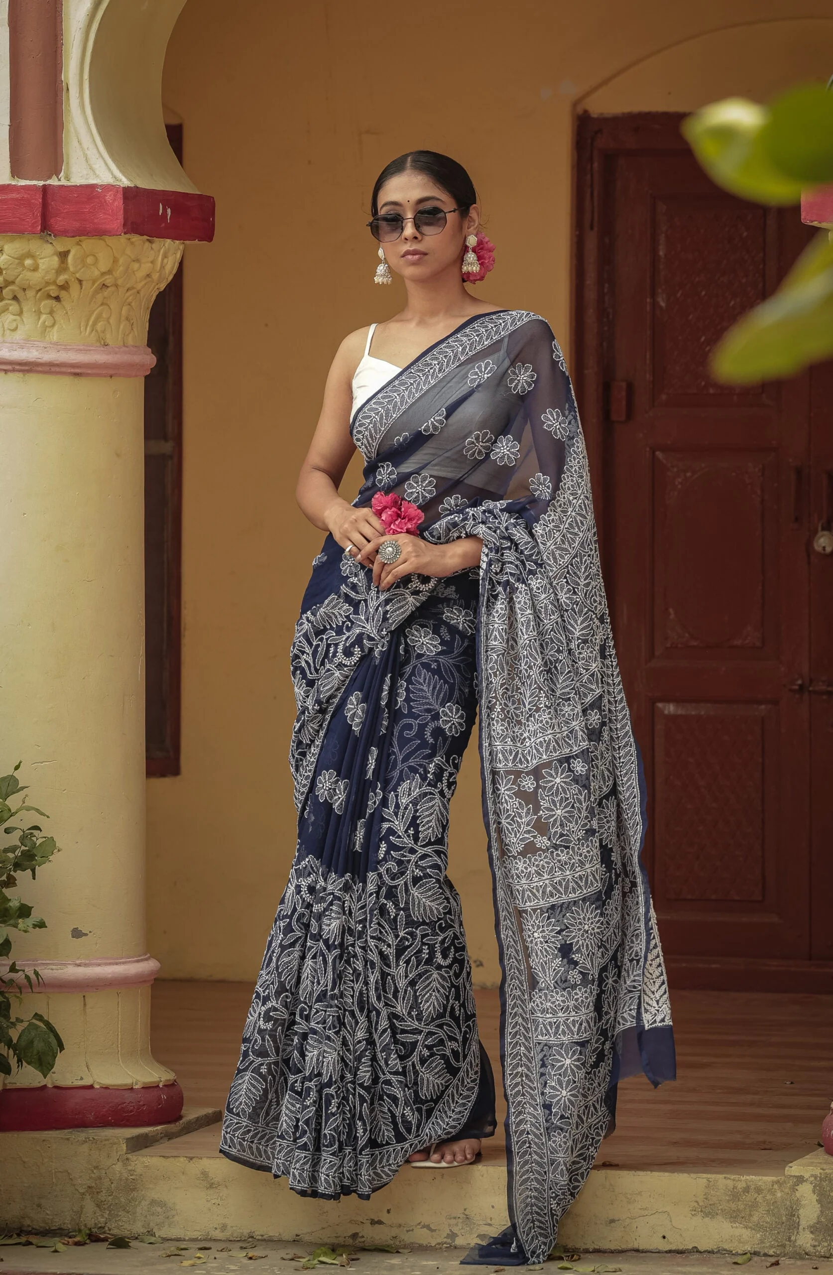 Royal Maroon Designer Party Saree