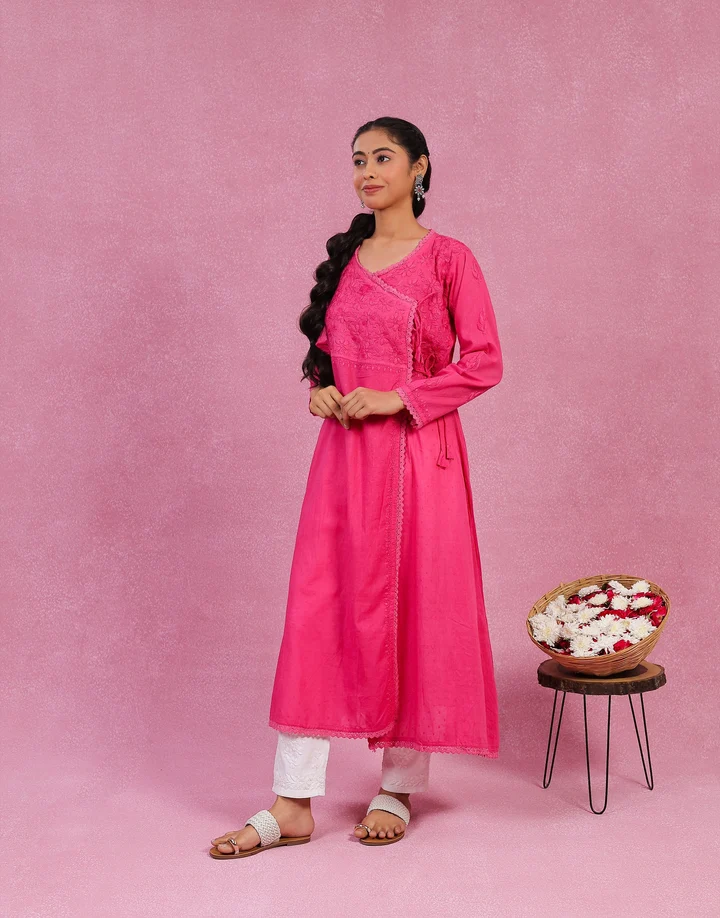 Geometrical Printed Cotton Long Kurti